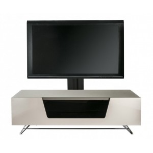 Alphason Furniture Chromium Ivory High Gloss TV Cabinet