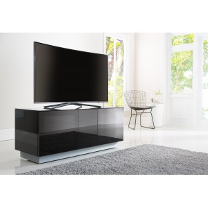 Alphason Furniture Element Modular Black Glass Shelf Tv Stand