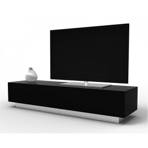 Alphason Furniture Element Modular Glass Top Black TV Stand