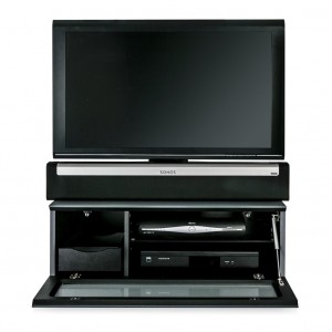 Alphason Furniture Element Modular Glass Top Black TV Stand