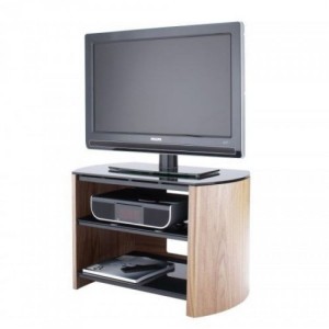Alphason Wooden Furniture Finewoods 2 Shelf TV Stand in Light Oak