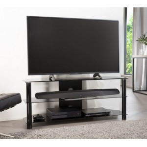 Alphason Furniture Essentials Black 2 Shelf TV Stand
