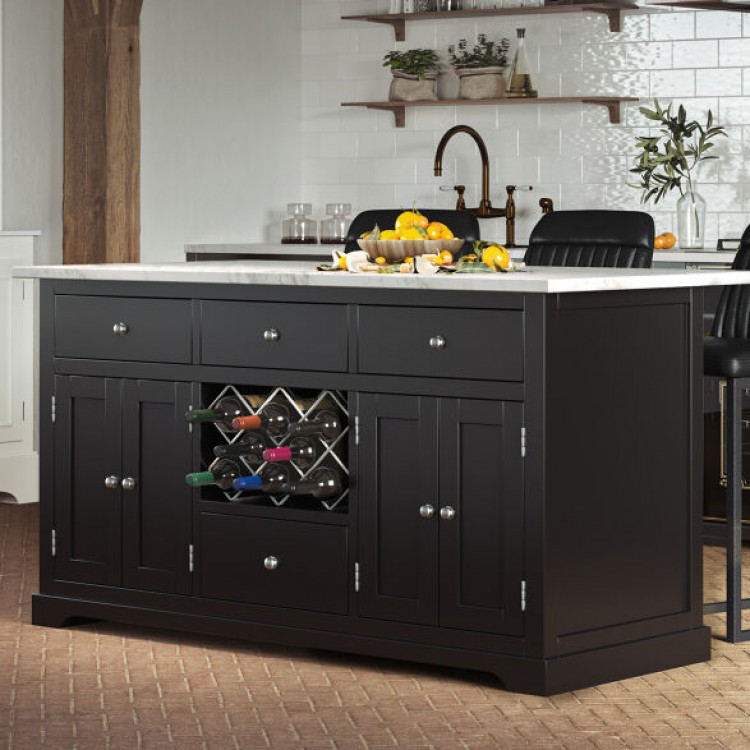 Baumhaus Furniture Black Kitchen Island, Can You Use A Sideboard As Kitchen Island Uk