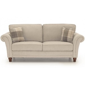 Vida Living Furniture Helmsdale Pewter Fabric 3 Seater Sofa