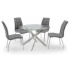 Vida Living Kalmar Glass & Steel Furniture 110cm Round Dining Table