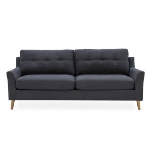 Vida Living Furniture Olten Charcoal Grey Fabric 3 Seater Sofa