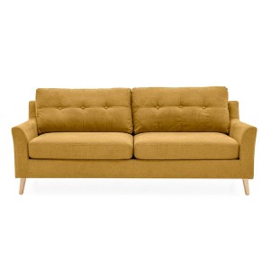 Vida Living Furniture Olten Citrus Yellow Fabric 3 Seater Sofa