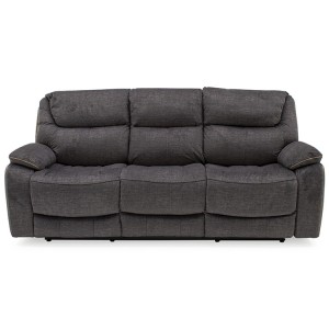 Vida Living Furniture Santiago Grey Fabric 3 Seater Recliner Sofa
