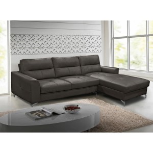 Vida Living Furniture Tanaro Grey Leather Right Hand Corner Sofa Group