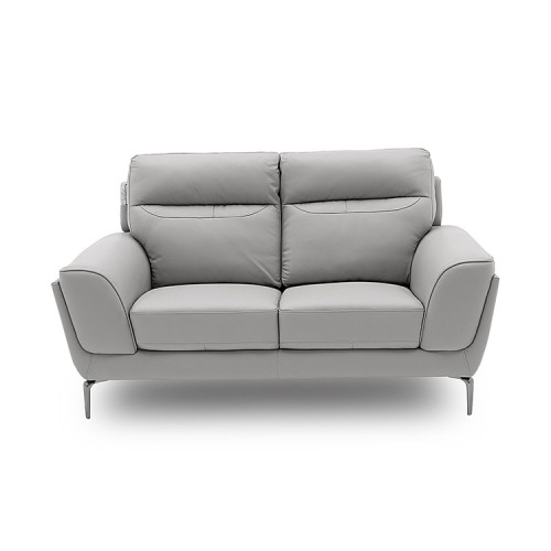 Vida Living Furniture Vitalia Light Grey Leather 2 Seater Sofa