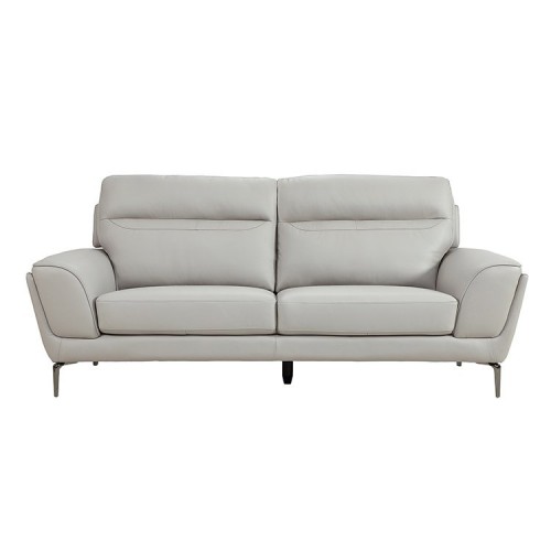 Vida Living Furniture Vitalia Light Grey Leather 3 Seater Sofa