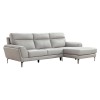Vida Living Furniture Vitalia Light Grey Leather Right Hand Corner Sofa Group