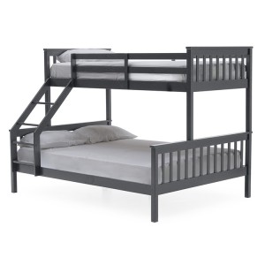 Vida Living Salix Grey Painted Furniture Single 3ft and Double 4ft6 Bunk Bed