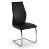 Vida Living Kalmar Glass & Steel Furniture 160cm Dining Table & 4 Elis Black Chairs