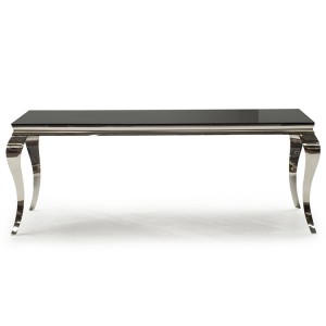 Vida Living Louis Metal Furniture Black 200cm Dining Table