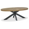 Bentley Designs Ellipse Rustic Oak Furniture Oval Coffee Table