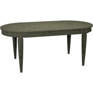 Bentley Designs Monroe Silver Grey Furniture 6 to 8 Seater Oval Extending Dining Table