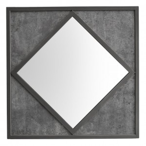 Bentley Designs Renzo Zinc Dark Grey Square Wall Mirror
