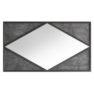 Bentley Designs Renzo Zinc Dark Grey Rectangular Wall Mirror