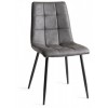 Bentley Designs Dansk Scandi Oak 4 Seater Dining Table With 4 Mondrian Dark Grey Faux Leather Chairs