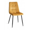 Bentley Designs Dansk Scandi Oak 4 Seater Dining Table With 4 Mondrian Mustard Velvet Fabric Chairs