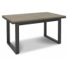 Bentley Designs Tivoli Weathered Oak 4-6 Seater Dining Table With 4 Fontana Green Velvet Fabric Chairs