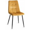 Bentley Designs Ramsay Rustic Oak Effect Melamine 6 Seater U Leg Dining Table With 6 Mondrian Mustard Velvet Fabric Chairs