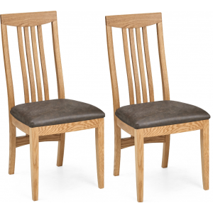 Bentley Designs High Park Furniture Slatted Dining Chair Pair  