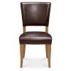 Bentley Designs Belgrave Rustic Tan Uph Oak Chair Pair