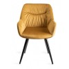 Bentley Designs Dali Furniture Mustard Velvet Fabric Chairs