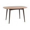 Bentley Designs Vintage Weathered Oak 4 Seater Oval Dining Table with 4 Seurat Tan Faux Suede Fabric Chairs