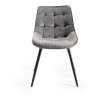 Bentley Designs Seurat Furniture Grey Velvet Fabric Chairs