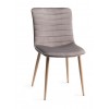 Bentley Designs Dansk Scandi Oak 6 Seater Dining Table With 6 Eriksen Grey Velvet Fabric Chairs