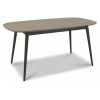 Bentley Designs Vintage Weathered Oak 6-8 Seater Dining Table with 6 Seurat Dark Grey Faux Suede Fabric Chairs