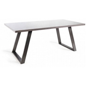 Bentley Designs Hirst Grey Painted Tempered Glass 6 Seater Dining Table