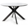 Bentley Designs Hirst 4 Seater Dining Table with 4 Fontana Dark Grey Faux Suede Fabric Chairs