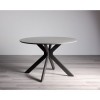Bentley Designs Hirst 4 Seater Dining Table with 4 Fontana Grey Velvet Fabric Chairs