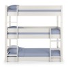 Julian Bowen Furniture Trio Surf White Triple Single 3ft Bunk Bed With Comfy Roll Mattress