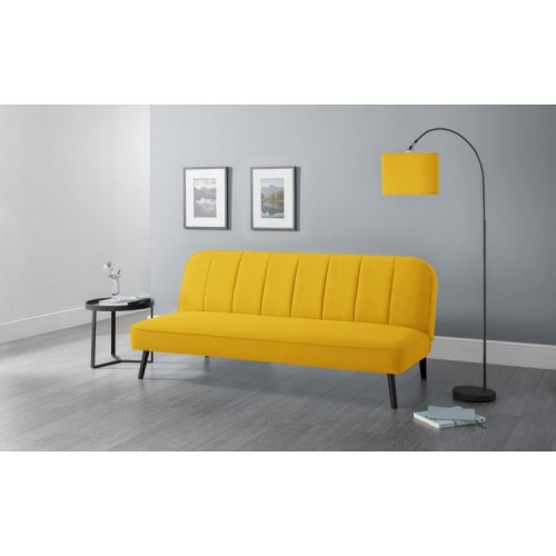 Julian Bowen Furniture Miro Mustard Curved Back Sofabed