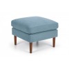 Julian Bowen Monza Furniture Blue Linen Ottoman