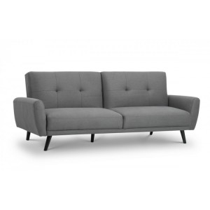Julian Bowen Monza Furniture Mid-Grey Linen Sofa Set