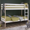 Julian Bowen Furniture Nova White and Pine Single 3ft Bunk Bed with 2 Premier Mattress