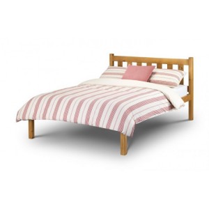 Julian Bowen Solid Pine Poppy 4ft Double Bed With Deluxe Semi Orthopaedic Mattress
