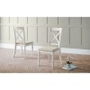 Julian Bowen Painted Furniture Provence Grey Extending Dining Table With 6 Ivory Faux Suede Dining Chair