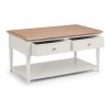 Julian Bowen Painted Furniture Provence Grey Coffee Table with 2 Drawer