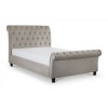 Julian Bowen Furniture Ravello Fabric Deep Button Scroll Double 4ft6 Bed With Comfy Roll Matteress