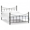 Julian Bowen Furniture Rebecca Satin Black and Antique Gold Double 4ft Bed with Comfy Roll Mattress