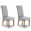 Julian Bowen Furniture Rio Set of 4 Modern Steel Scrollback Dining Chair