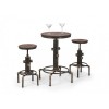 Julian Bowen Furniture Rockport Brushed Copper Pipework Bar Table Set