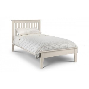 Julian Bowen Painted Furniture Salerno Shaker Ivory 3ft Single Bed With Deluxe Semi Orthopaedic Mattress